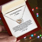 To My Beautiful Bonus Sister -My Best Friend- Interlocking Hearts Necklace 💕
