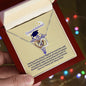 To My Daughter- Congratulations U Means the World to me-Interlocking Hearts Necklace