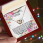 To My Amazing Mom-You Taught Me - Interlocking Hearts Necklace π