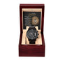 TO MY HUSBAND- Black Chronograph Watch