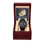 To My WONDERFUL SON-Black Chronograph Watch