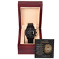TO MY HUSBAND- Black Chronograph Watch