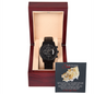 To My WONDERFUL SON-Black Chronograph Watch