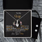 To My Wife - Alluring Beauty Necklace and Cubic Zirconia Earring Set