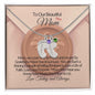 To Our Beautiful Mom-We Love U So Much- Custom Baby Feet Necklace with Birthstone