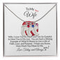 To My Wife-We Are So Grateful-Custom Baby Foot Birthstone Necklace