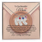 To Our Beautiful Mom-We Love U So Much- Custom Baby Feet Necklace with Birthstone