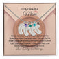 To Our Beautiful Mom-We Love U So Much- Custom Baby Feet Necklace with Birthstone