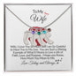 To My Wife-We Are So Grateful-Custom Baby Foot Birthstone Necklace