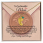 To Our Beautiful Mom-We Love U So Much- Custom Baby Feet Necklace with Birthstone