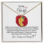 To My Wife-We Are So Grateful-Custom Baby Foot Birthstone Necklace