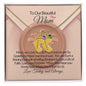 To Our Beautiful Mom-We Love U So Much- Custom Baby Feet Necklace with Birthstone