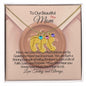 To Our Beautiful Mom-We Love U So Much- Custom Baby Feet Necklace with Birthstone