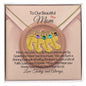 To Our Beautiful Mom-We Love U So Much- Custom Baby Feet Necklace with Birthstone