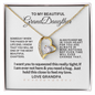 To My Beautiful Granddaughter- Forever Love Necklace