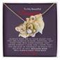 To My Beautiful Daughter-Shine- Forever Love Necklace