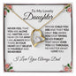 To My Lovely Daughter | Never Feel That You Are Alone-Forever Love Necklace