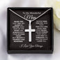 TO MY WONDERFUL MAN-Cross Necklace