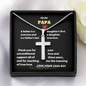 To My PAPA - Love - Stainless Steel Cross Necklace
