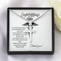 To My Nurse- Congratulations Well Done-Faith Cross Necklace