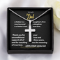 To My Dad - Thanks' - Stainless Steel Cross Necklace
