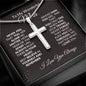 TO MY WONDERFUL MAN-Cross Necklace