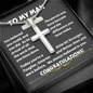 To My Man - Proud - Stainless Steel Cross Necklace