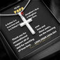 To My PAPA - Love - Stainless Steel Cross Necklace