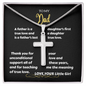 To My Dad - Thanks' - Stainless Steel Cross Necklace