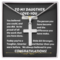 To My Daughter - Thoughtful - Stainless Steel Cross Necklace