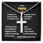 To My PAPA - Love - Stainless Steel Cross Necklace