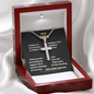 To My PAPA - Love - Stainless Steel Cross Necklace
