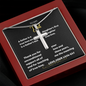 To My Dad - Thanks' - Stainless Steel Cross Necklace