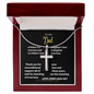 To My Dad - Thanks' - Stainless Steel Cross Necklace