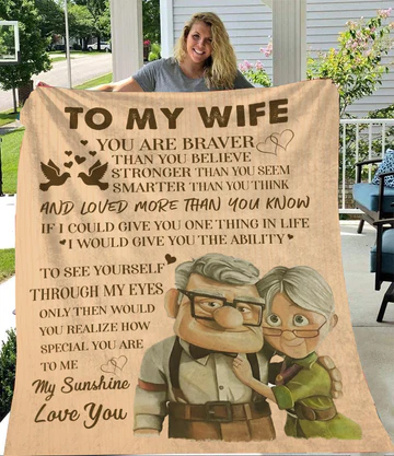 To My Wife - You Are Stronger- Premium Mink Sherpa Blanket 50x60