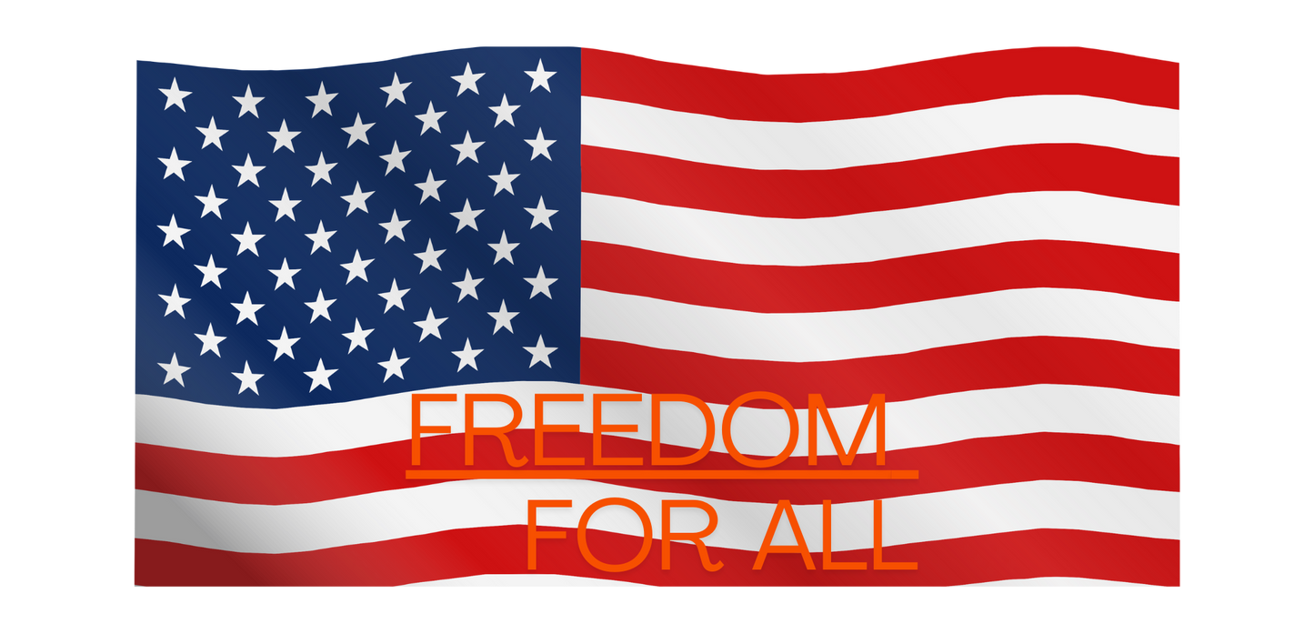 #1-MUG AMERICA FLAG FREEDOM FOR ALL 15oz