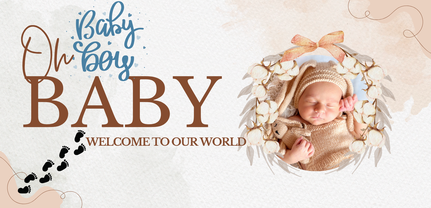 #1-MUG OH BABY BOY WELCOME TO OUR WORLD 15oz