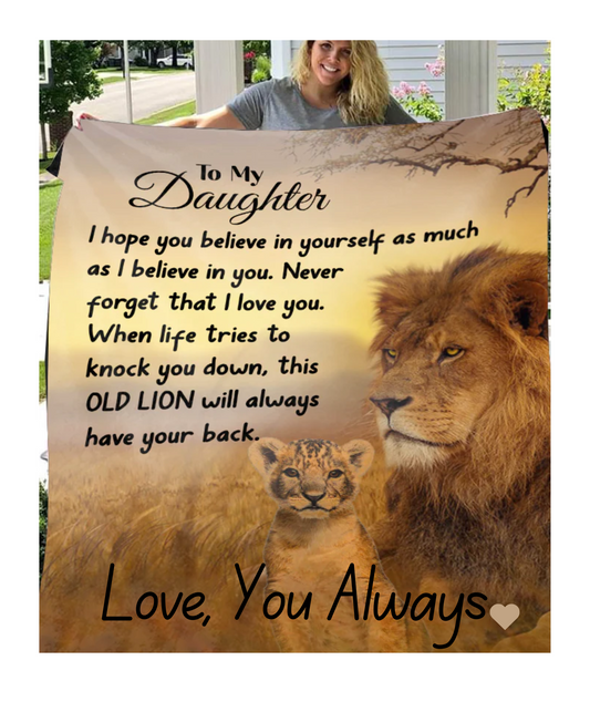 To My Daughter - Believe In Yourself- Premium Mink Sherpa Blanket 50x60