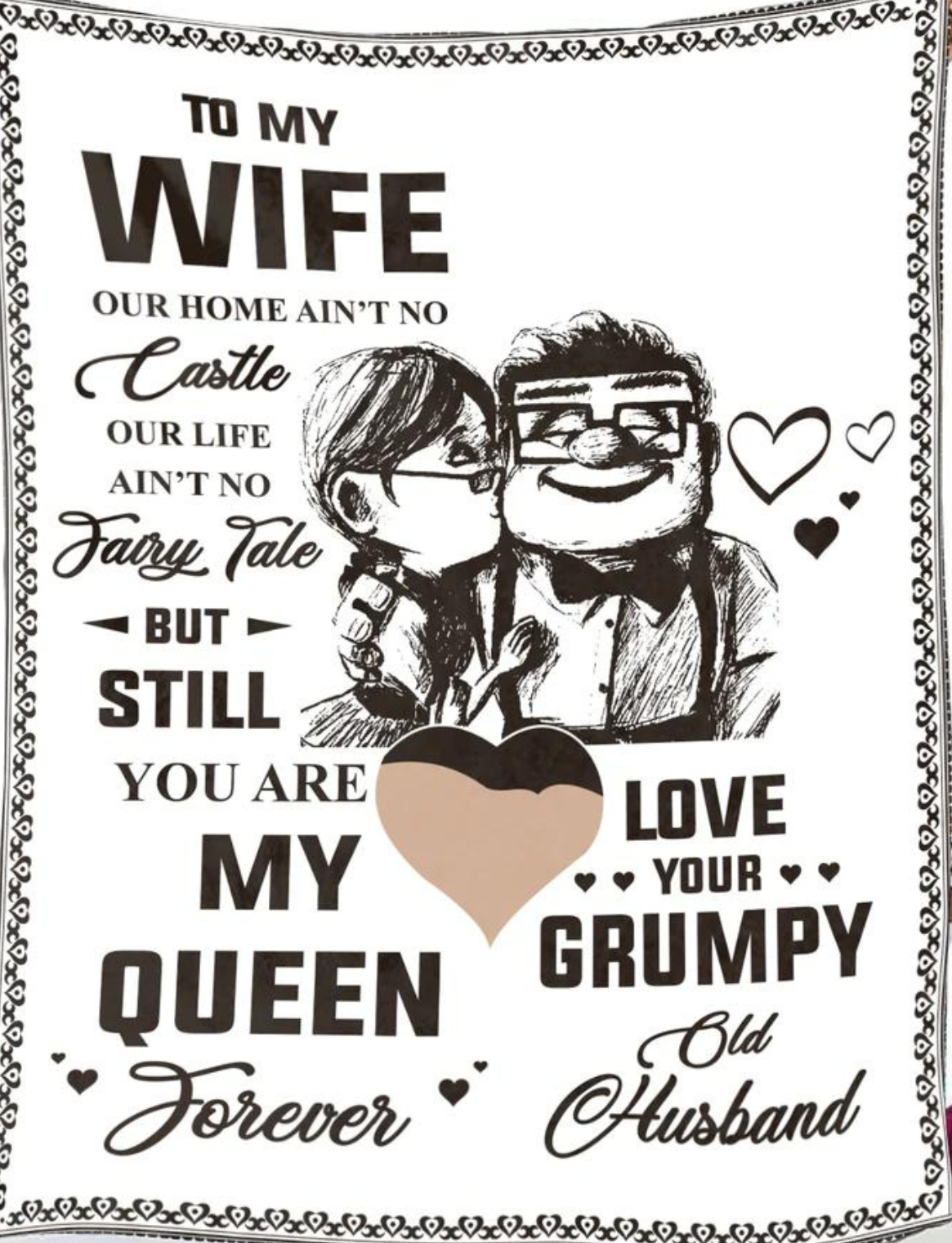 To My Wife Home/Castle Forever -Premium Mink Sherpa Blanket 50x60 Sale price $49. 95 USA