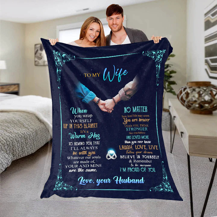 To My Wife-No Matter Premium Mink Sherpa Blanket 50x60