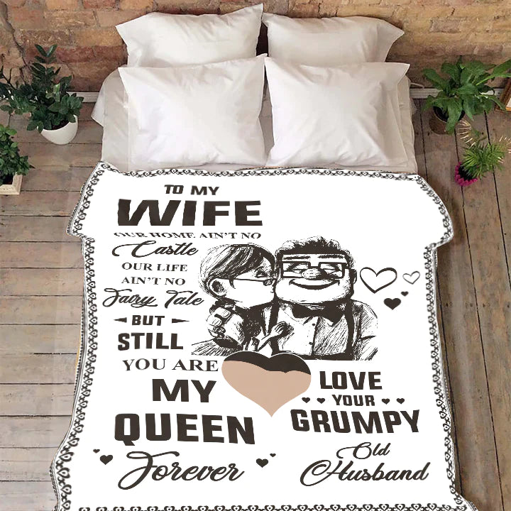 To My Wife Home/Castle Forever -Premium Mink Sherpa Blanket 50x60 Sale price $49. 95 USA