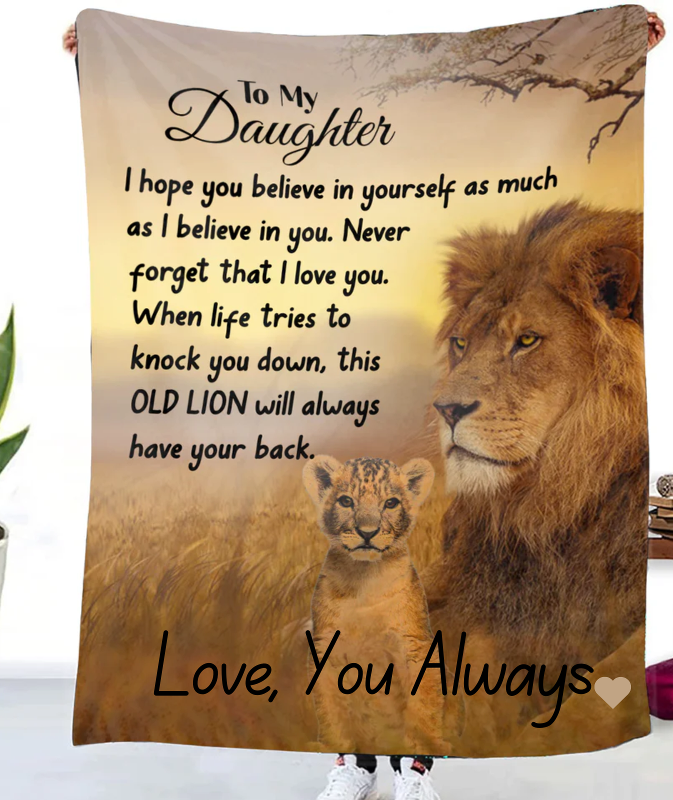 To My Daughter - Believe In Yourself- Premium Mink Sherpa Blanket 50x60