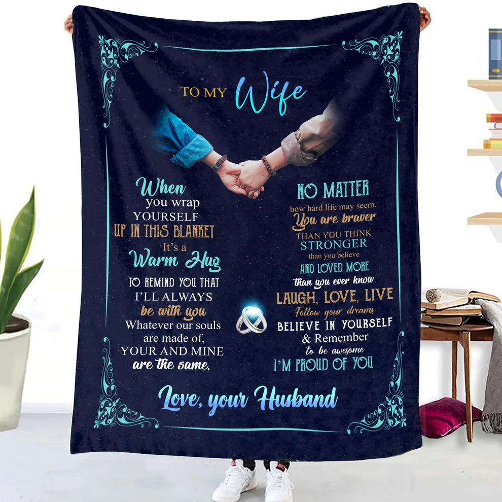 To My Wife-No Matter Premium Mink Sherpa Blanket 50x60
