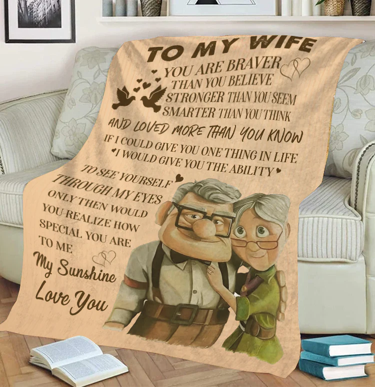 To My Wife - You Are Stronger- Premium Mink Sherpa Blanket 50x60