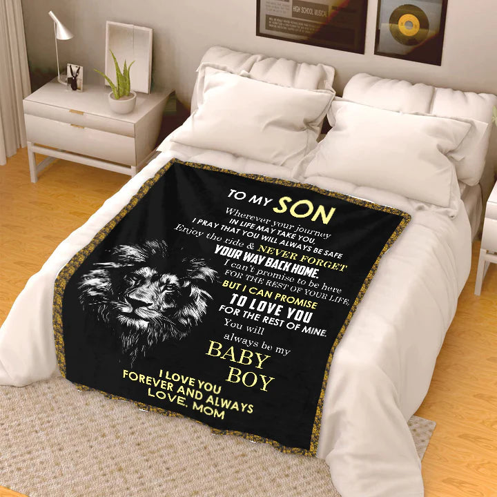 To My Son-I Pray for Premium Mink Sherpa Blanket 50x60 SALE price $49.95 USD