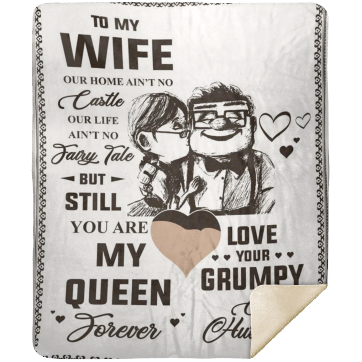 To My Wife Home/Castle Forever -Premium Mink Sherpa Blanket 50x60 Sale price $49. 95 USA