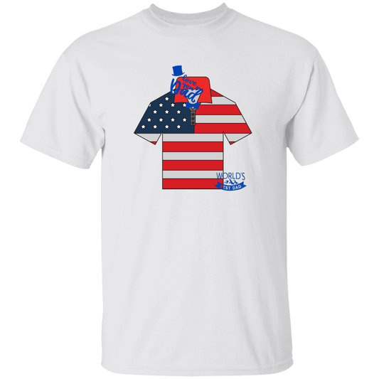 I LOVE U DAD-SHIRT W. FLAG COLOR-T SHIRT