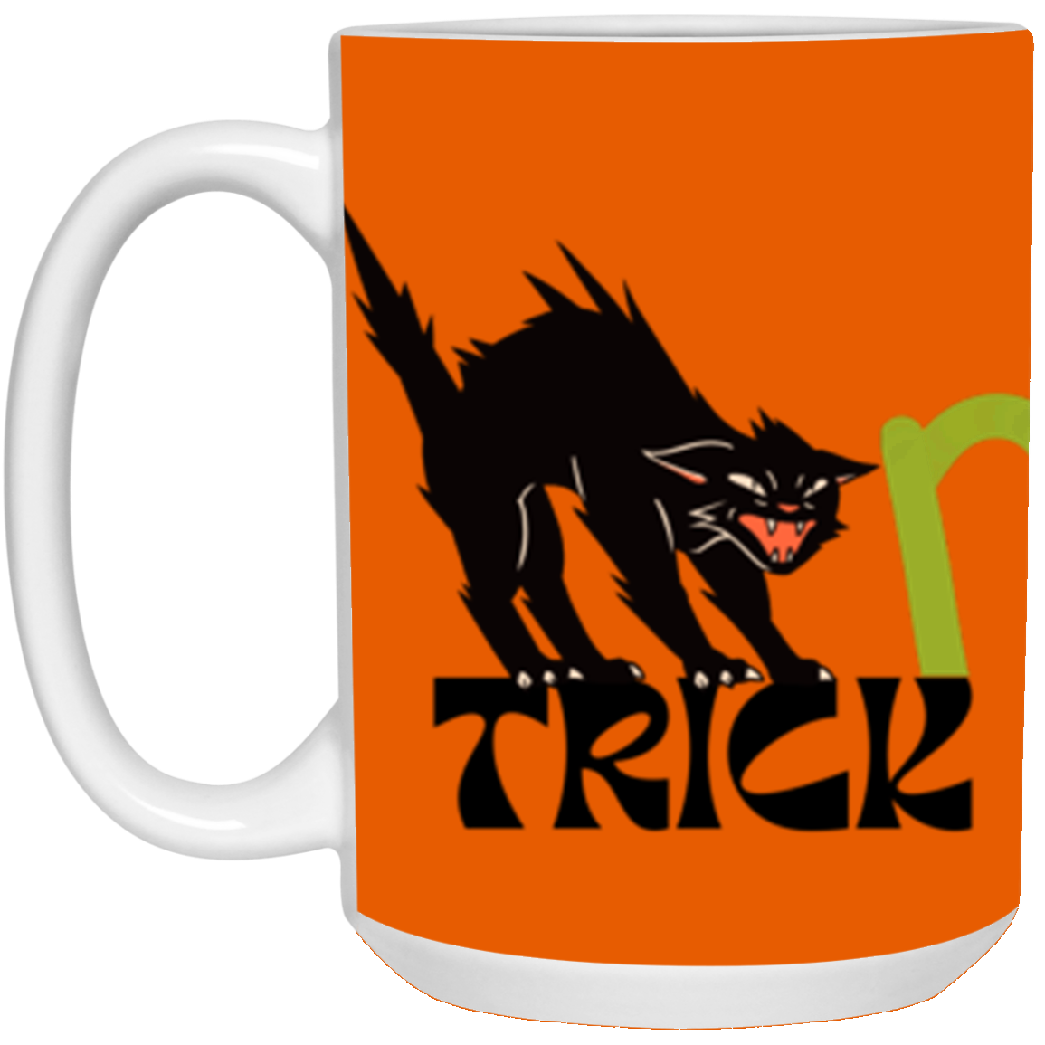 Orange and Black Halloween-15 oz Mug-Cup