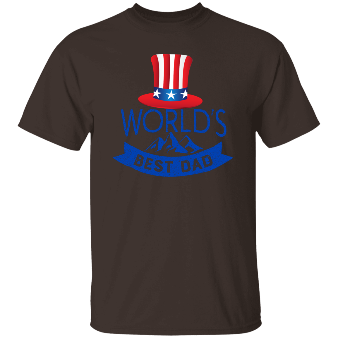 WORLDS BEST DAD W. FLAG COLOR-T-Shirt
