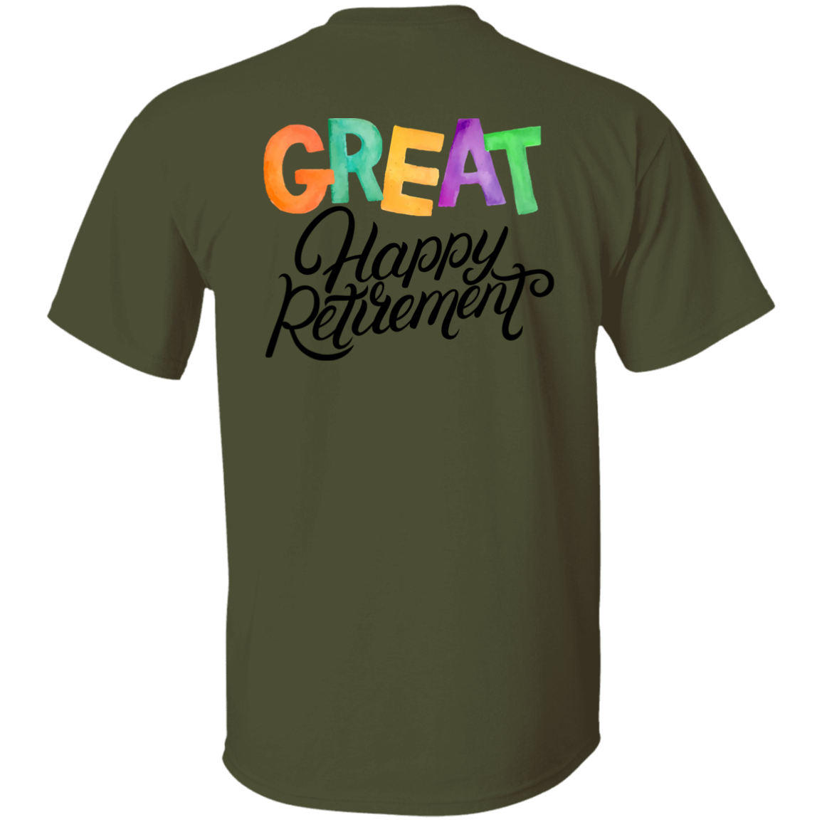 Great Happy Retirement-T-Shirt-100% Cotton